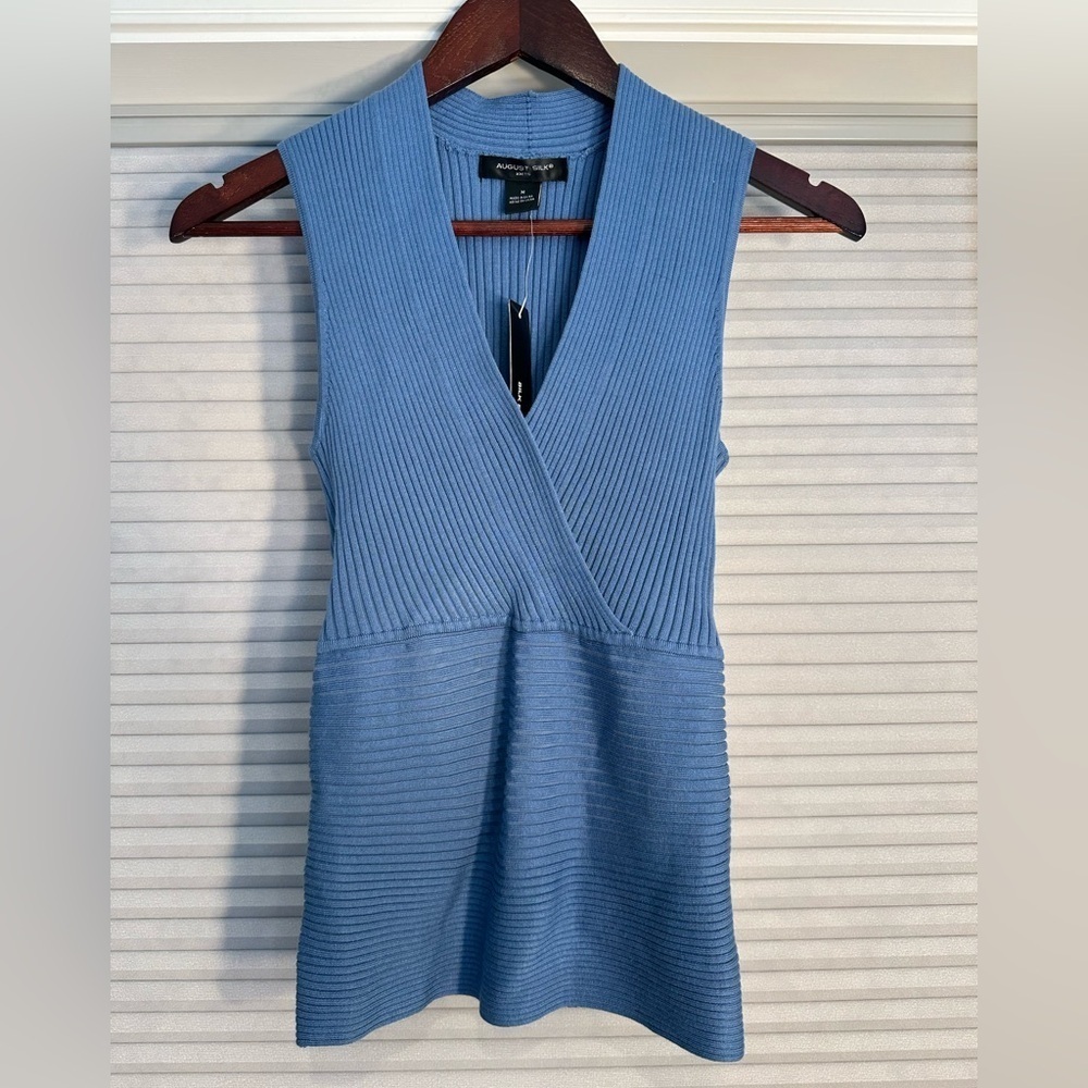NWT silk blend ribbed knit tank